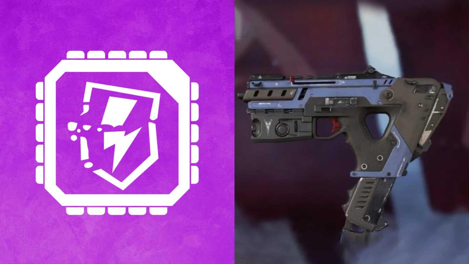 Apex Legends Disruptor rounds and Alternator SMG weapon from the game.
