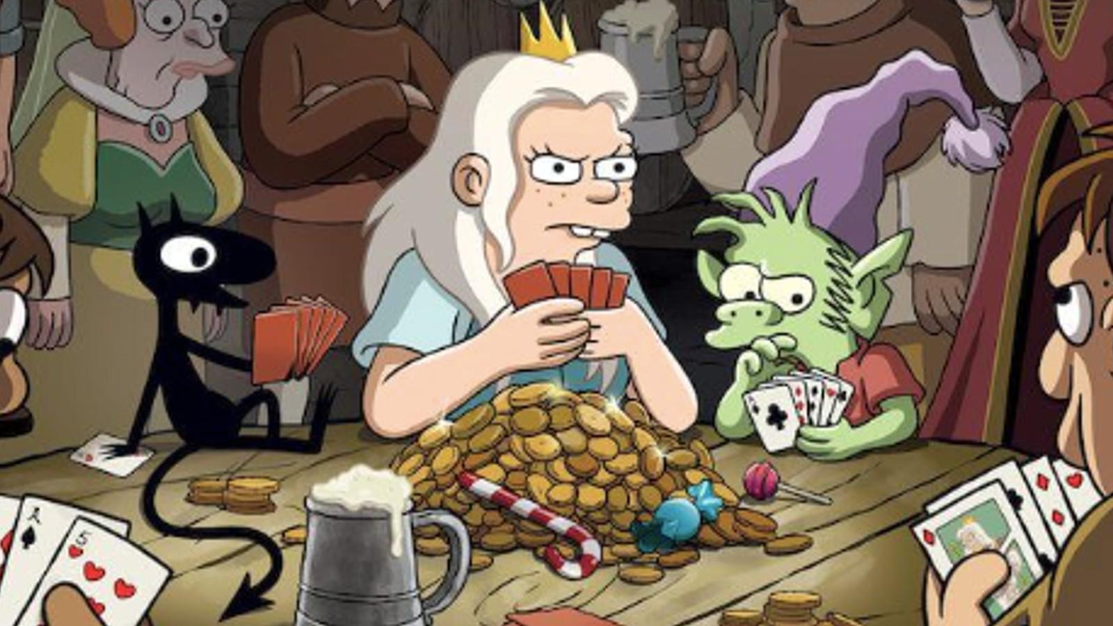Princess Bean and her demon Luci in Disenchantment