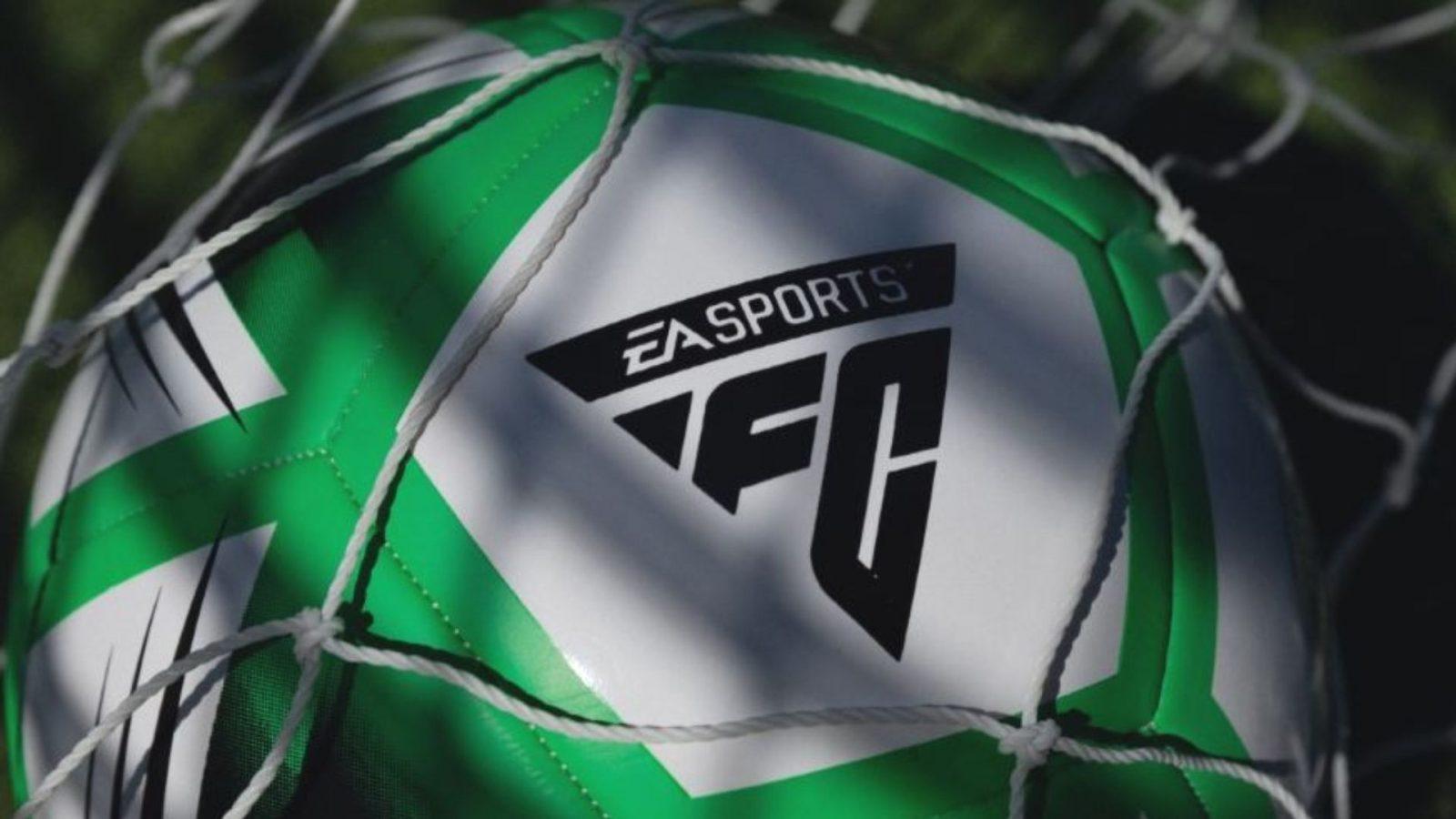 ea sports fc logo on football