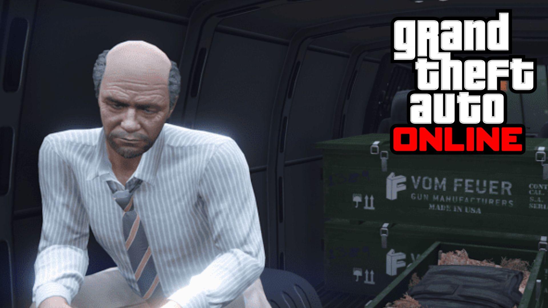 GTA online Gun Van seller sitting in van