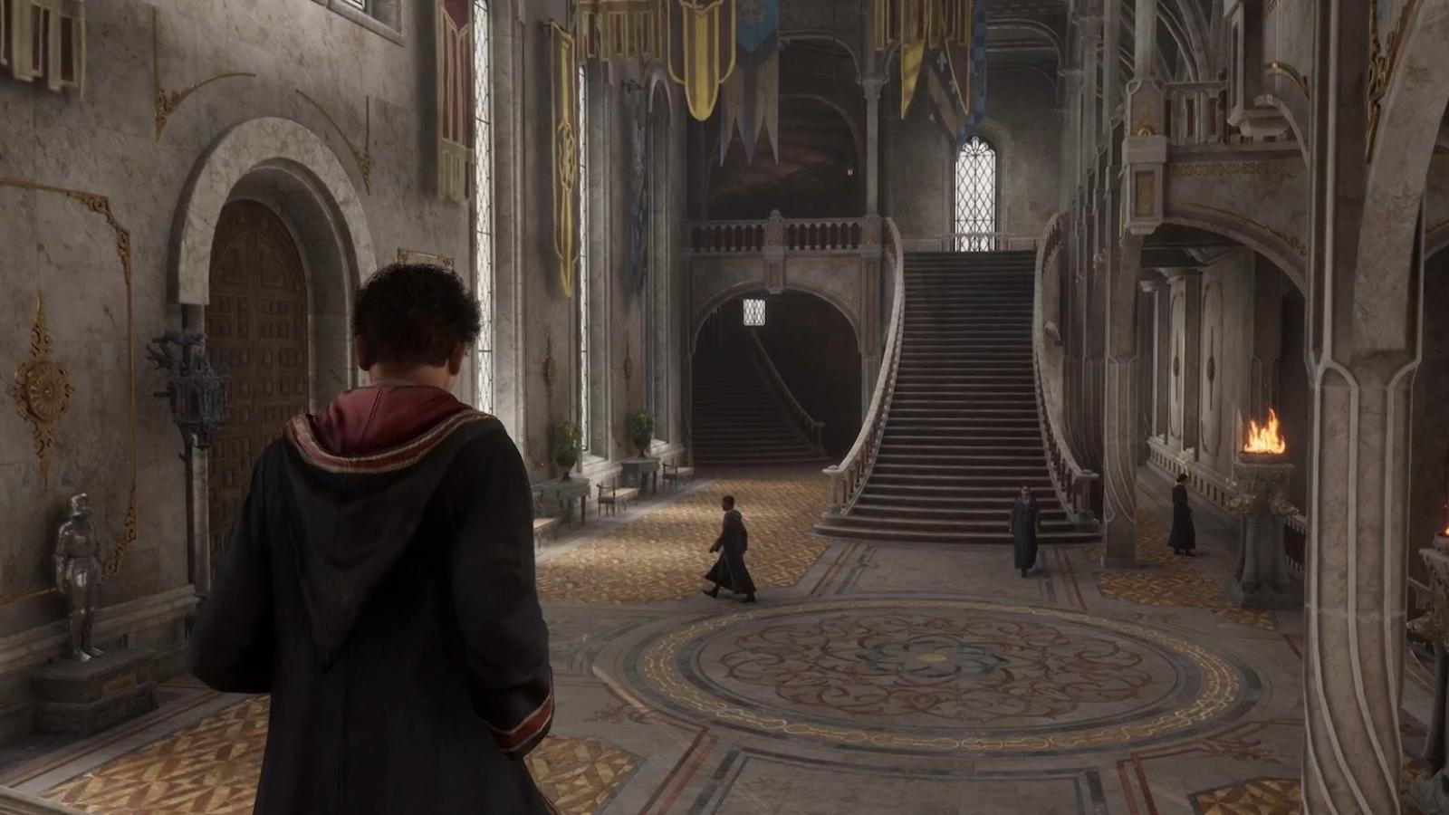 Staircase in Hogwarts Legacy with player facing them