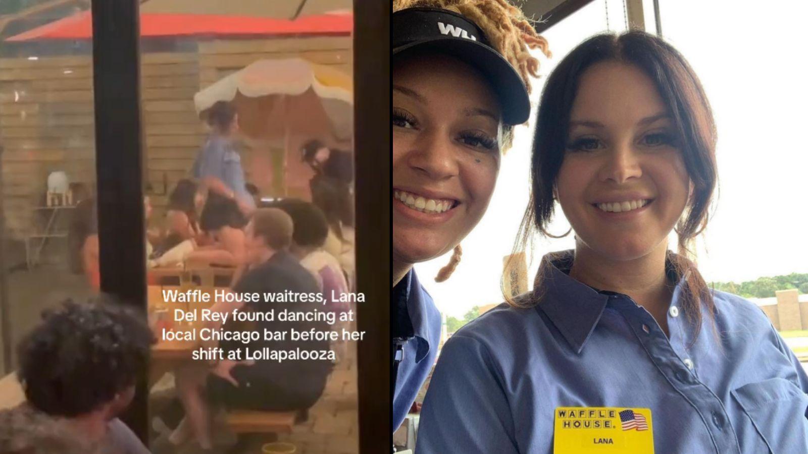 Screenshot of a cosplay Waffle Lana Del Rey, Lana at the Waffle House