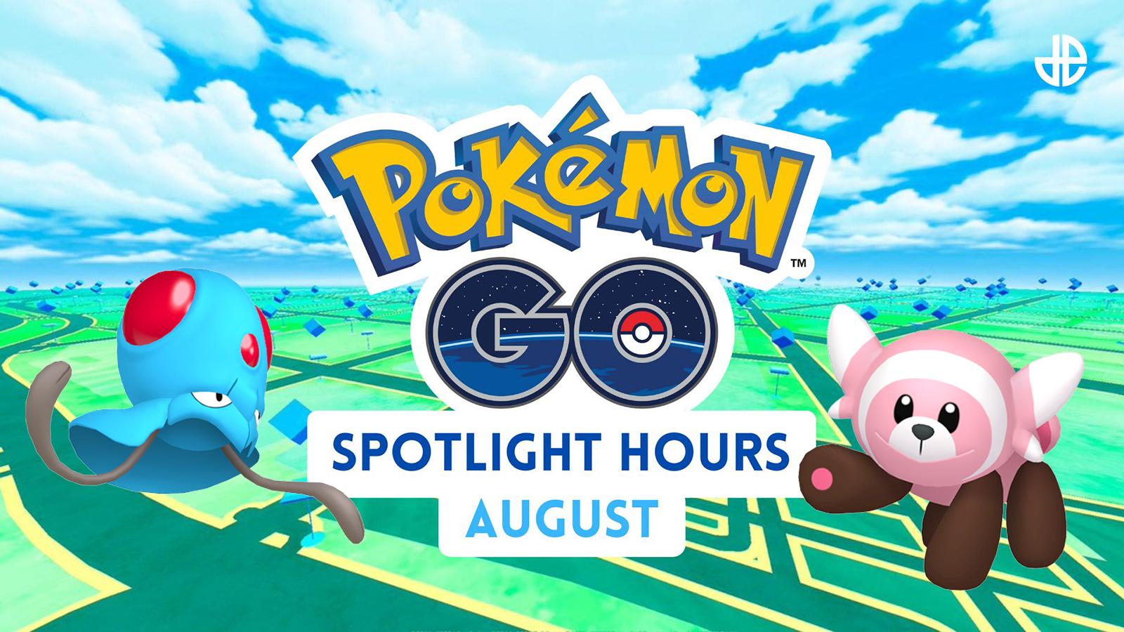 Stufful appearing in the Pokemon Go Spotlight Hour schedule for August