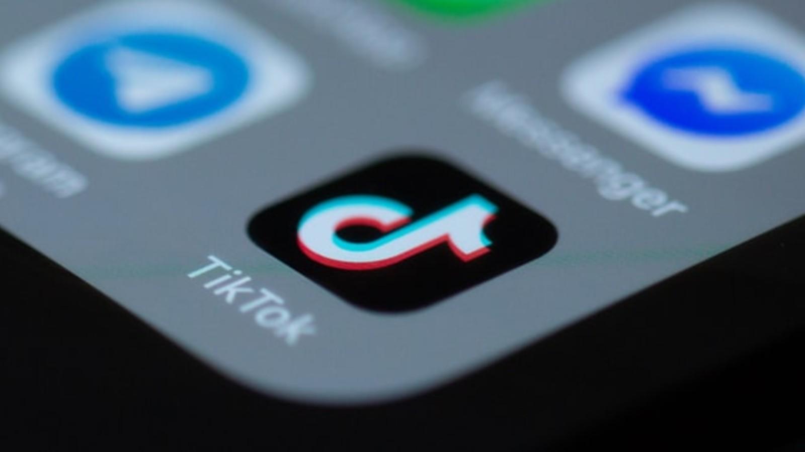 TikTok app logo on a phone