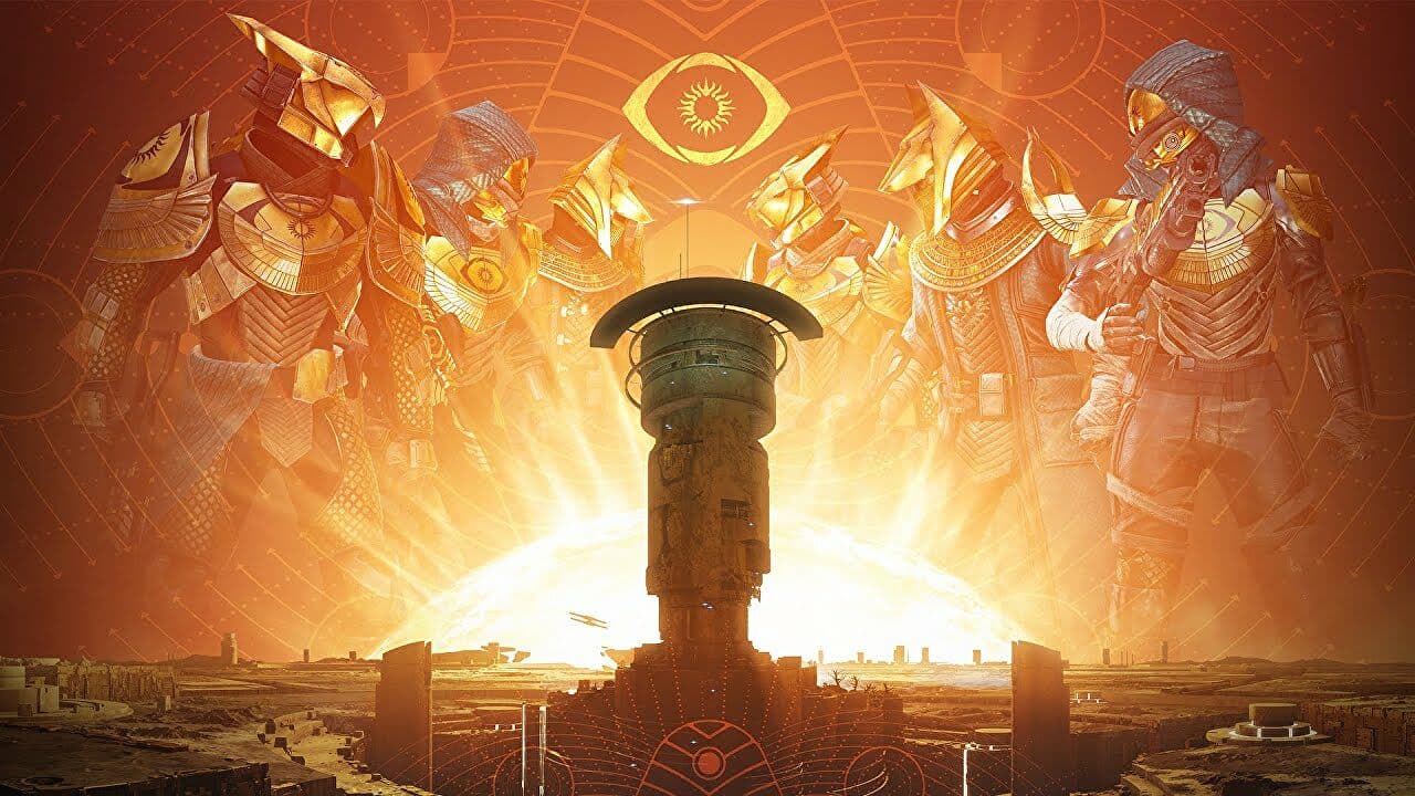 Destiny 2 Trials of Osiris artwork showing Guardians and the Lighthouse on Mercury